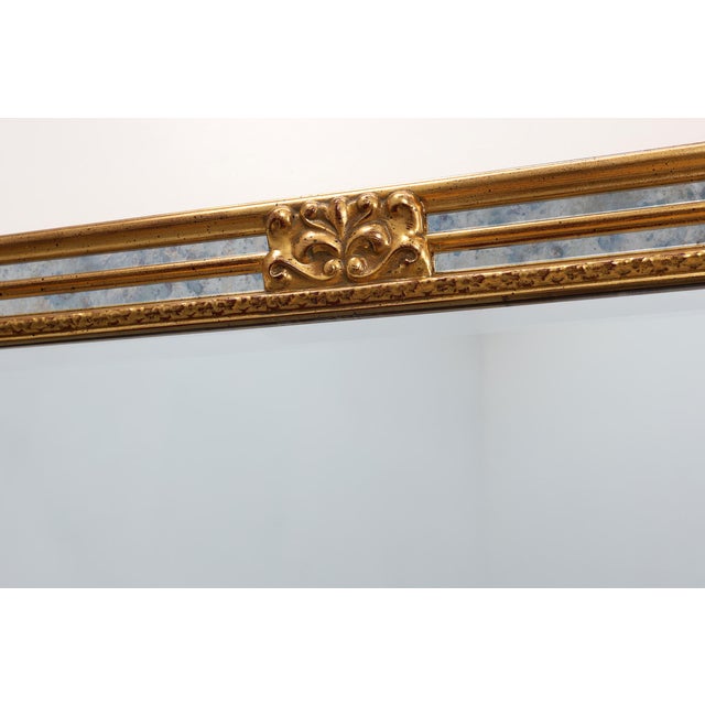 Gold Mid-Century Rectangular Gilt Mirror from Deknudt, Belgium, 1980s For Sale - Image 8 of 12