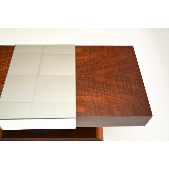 Art Deco Mirrored Coffee Table in Walnut, 1930 For Sale - Image 9 of 12