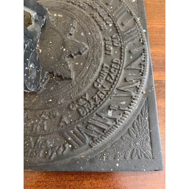 Black Vintage English Country Iron Garden Sundial "I Only Count Life's Sunny Hours" For Sale - Image 8 of 12