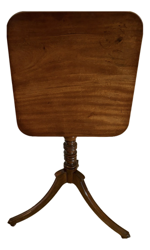 Antique Georgian Mahogany Tilt Top Tripod Table with Turned Column, 1800