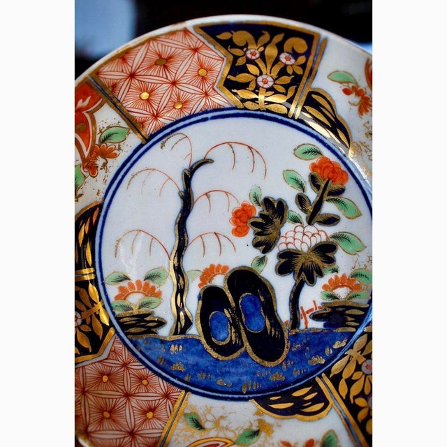 Chamberlains Worcester “Rock & Tree” Pattern Porcelain Tea Cup & Saucer For Sale - Image 6 of 18