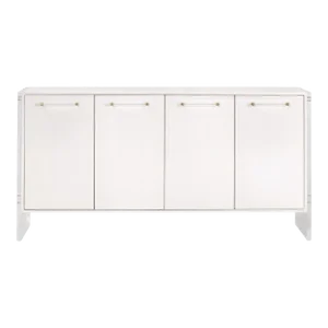 Sonia Faux Shagreen Media Sideboard, Pearl Shagreen