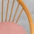 Brown Circular Armchair in Wood and Pink Fabric, 1960s For Sale - Image 8 of 12