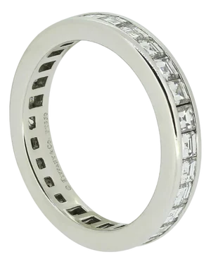 Late 20th Century Tiffany & Co Platinum Diamond Eternity Band, Size 5