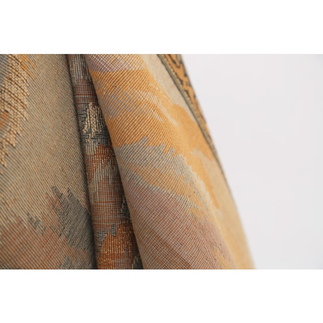 Vintage Alpine Mountain Chalet Deer Woodland Scene Flemish Tapestry For Sale - Image 15 of 18