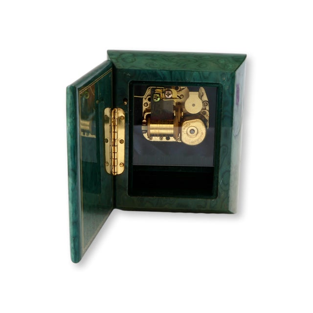 Wood Italian Inlaid Music Box "Unchained Melody" For Sale - Image 7 of 8