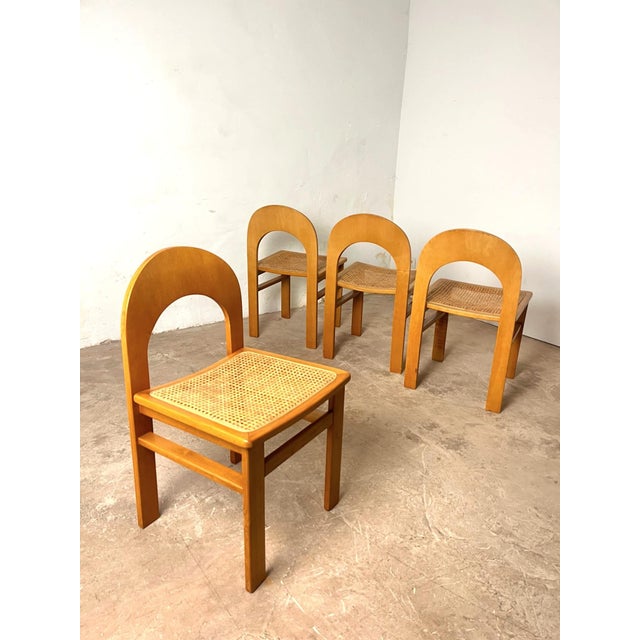 Vintage Arcadia Cane Chairs from Fratelli Tagliabue, 1970, Set of 4 For Sale - Image 18 of 18