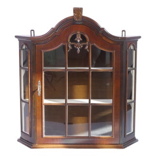 Large Vintage Wooden Wall Display with Ornament, 1960s For Sale