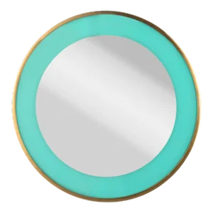 Lucille Turquoise & Brass Mirror