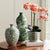 Ceramic Imperial Ivy Bottle Vase For Sale - Image 7 of 7
