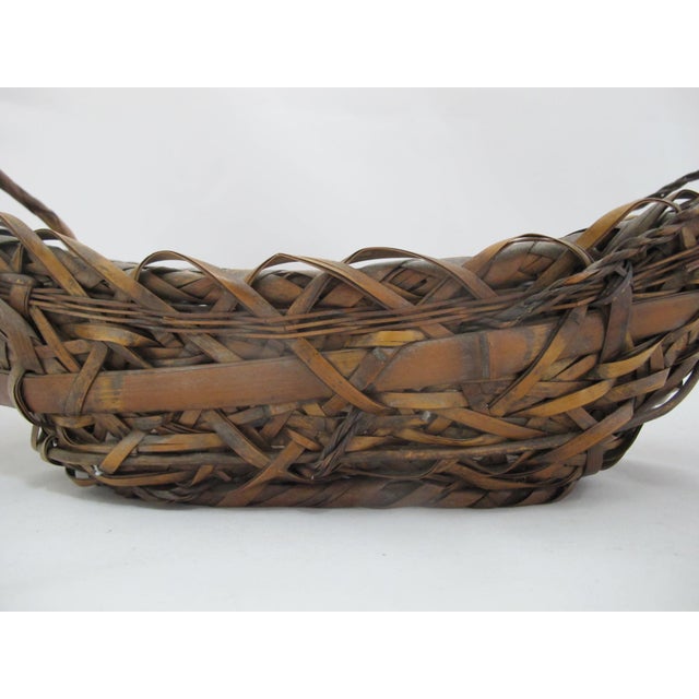 Japanese Ikebana Funagata Boat Shaped Flower Arranging Basket For Sale - Image 10 of 11
