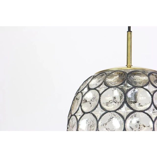 German Iron and Clear Glass Pendant Lights by Limburg, 1960s For Sale - Image 6 of 10