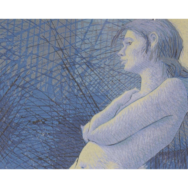 Abstract Gordon Mortensen 1990 “Alix” Woodcut Print For Sale - Image 3 of 9