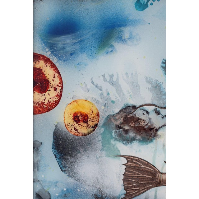 Blue Pablo Sumbhu, Mermaid & Abstract Composition, 1970, Watercolors, Set of 2 For Sale - Image 8 of 18