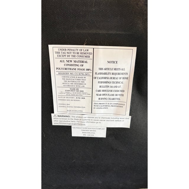 Mid-Century Modern Style Walnut Dining Set, Sculptural Barrel Back Chairs, Malaysia 2020 For Sale - Image 16 of 17