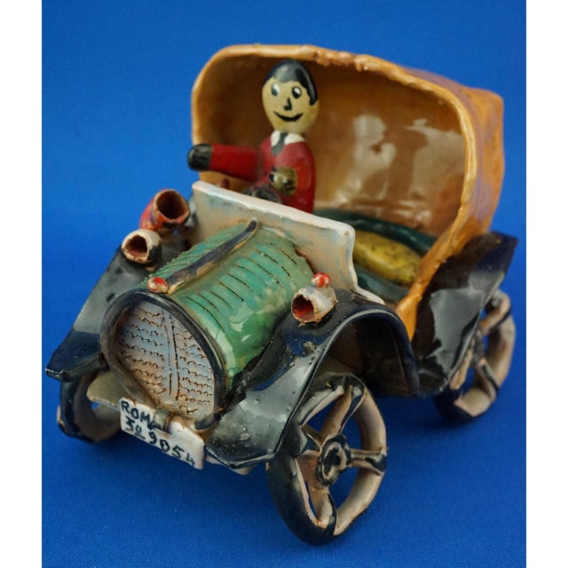 Ceramic Car by Signorelli, Rome, Italy, 1940s For Sale - Image 3 of 18