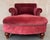 1940s 20th Italian Maroon Velvet Chaise Longue With Arms For Sale - Image 5 of 9