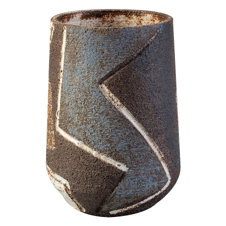 Glazed Stoneware Vase from Zaalberg Holland, 1950s For Sale