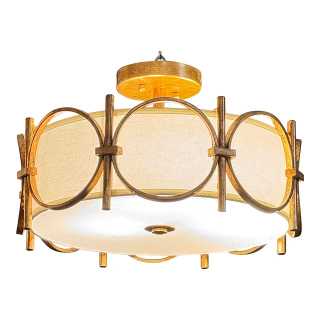 Golden Rings Semi-Flush Mount For Sale