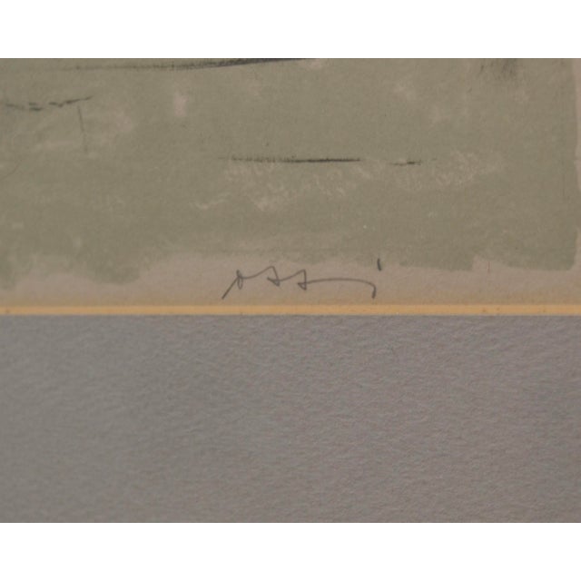 Mid Century Owl Watercolor Painting For Sale - Image 4 of 5