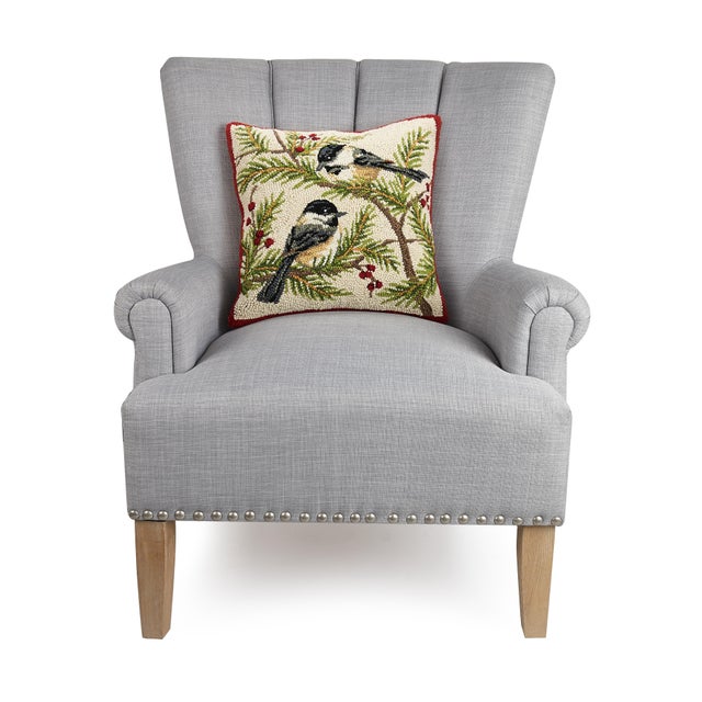 100% wool hooked throw pillow / accent pillow. Cotton/Velvet Blend backing. Includes 100% polyester insert with zipper...