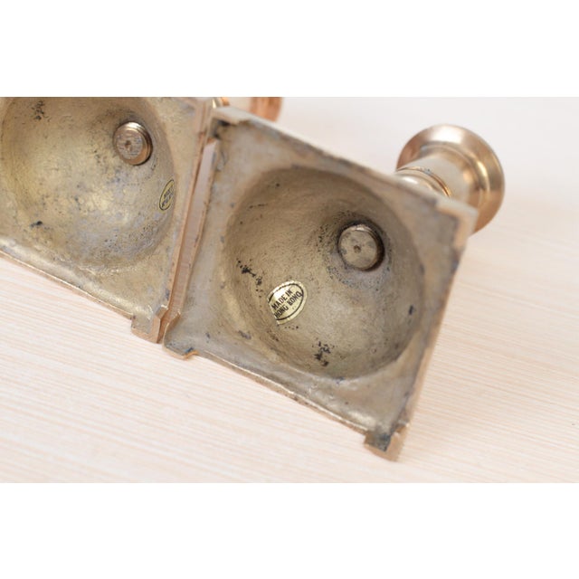 Set of 2 Vintage Matching Brass Candlestick Holders For Sale - Image 11 of 11
