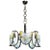 Italian Midcentury Mazzega/Murano Chandelier With Chrome Frame and Amber Glass For Sale - Image 9 of 9