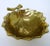 Vintage footed leaf-shape bowl made from brass over cast iron. The bowl has been protected with a layer of lacquer there...