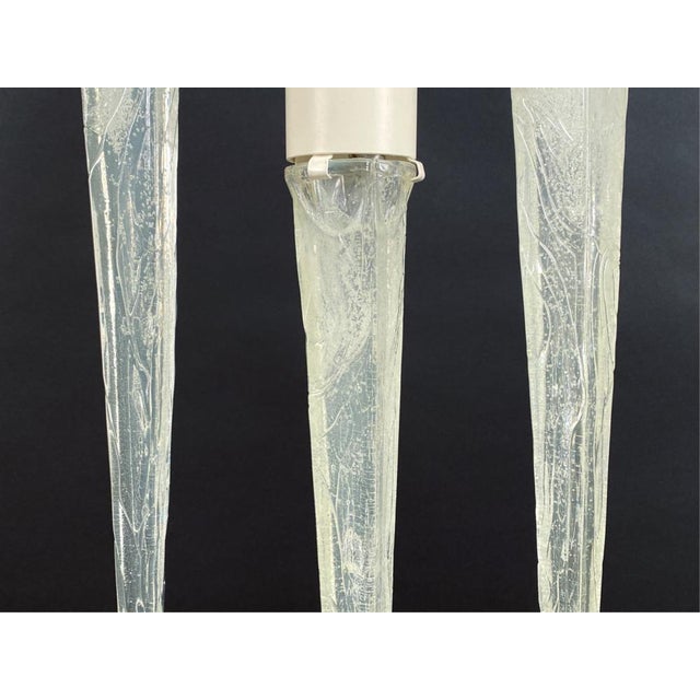 1960s Fog and Morup Acrylic Icicle Pendant Lamps, Attributed - Set of 3 For Sale In Miami - Image 6 of 8