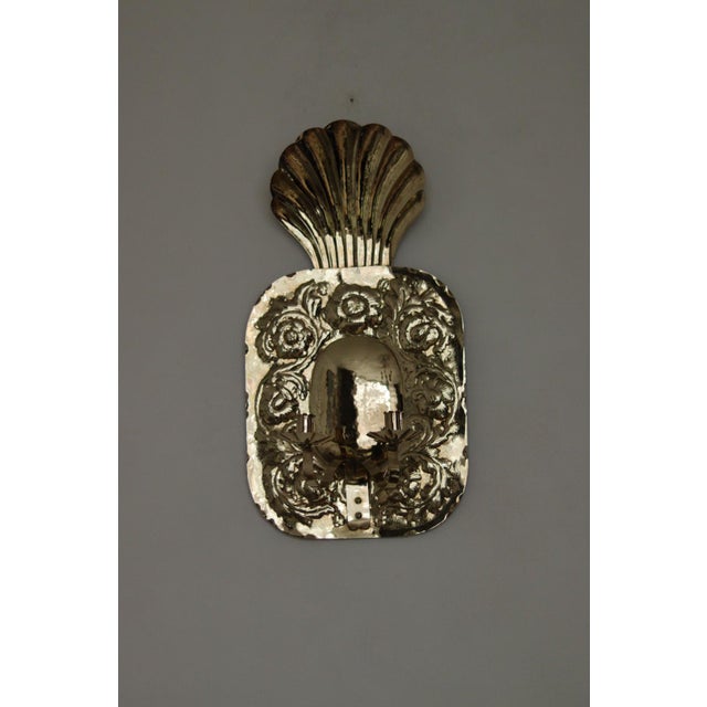 Large Mid-Century Modern Swedish Brass Sconces, Set of 2 For Sale - Image 15 of 18