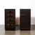 This handsome Pair of Art Deco Eliel Saarinen for Johnson Walnut w/ Pulls & Smoked Glass Top tables/nightstands originated...