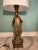 Traditional Vintage Figural Brass Lamp With Drum Shade For Sale - Image 3 of 12
