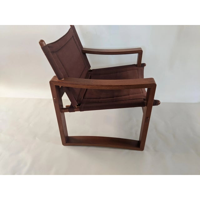 Mid-Century Modern 1960s Danish Modern Borge Jensen Safari Sling Armchair For Sale - Image 3 of 10