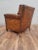Art Deco Vintage French Art Deco Distressed Brown Leather Club Chair For Sale - Image 3 of 10