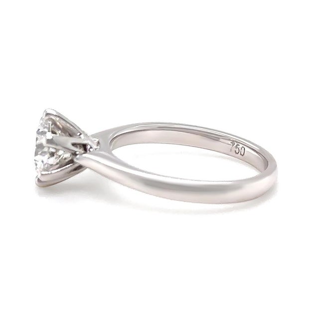 Gia 18ct White Gold Diamond Engagement Ring 1.01ct 3.62g, Size 4.5 For Sale - Image 4 of 9