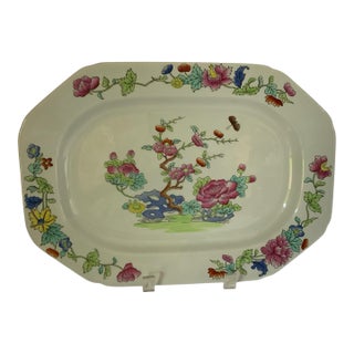 Antique Copeland Spode "Willis" Indian Tree 12.5" Hand Enameled Serving Platter New Stone England Nov 1918 For Sale