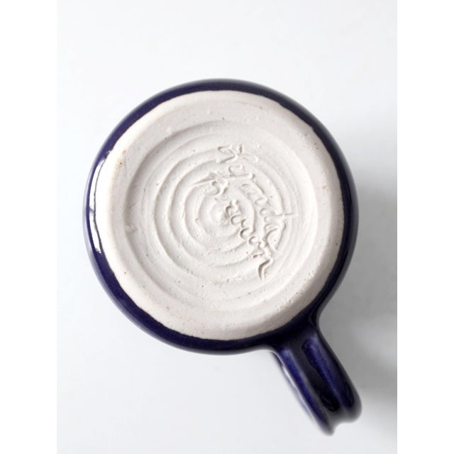 Vintage Organic Modern Studio Pottery Mug For Sale - Image 10 of 11