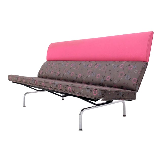Charles Eames Herman Miller Mid Century Modern Multi Color Compact Sofa Loveseat For Sale