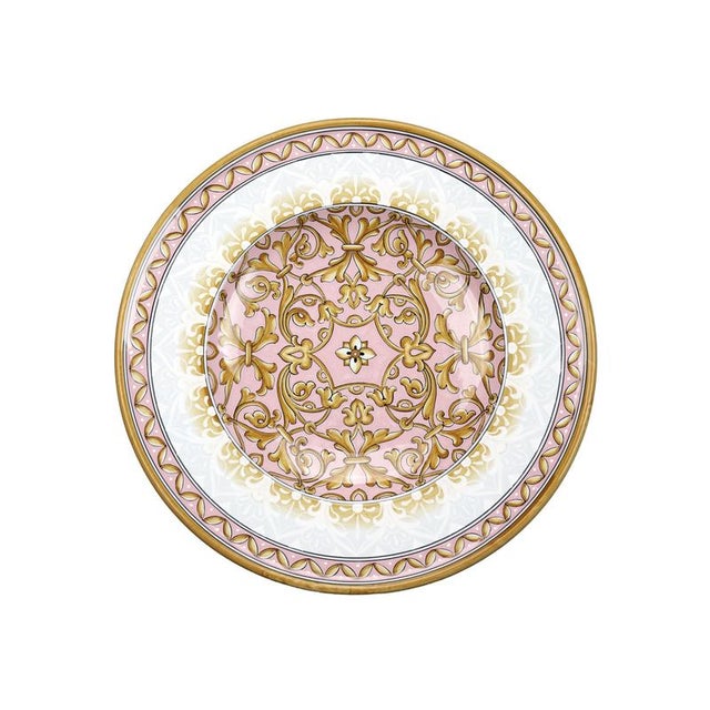 Pink Damask Plate by Deblona For Sale - Image 11 of 12