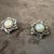 Silver 1950s Art Deco Costume Jewelry Silver Plated Metal Italian Clip-on Earrings For Sale - Image 8 of 10
