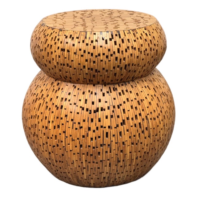 The Portland Furniture the Mushroom Teak End Table For Sale