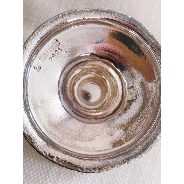 Mid-Century Modern Set of 6 Vintage Silverplate Ice Cream Dishes From the Greenbrier Hotel For Sale - Image 3 of 9