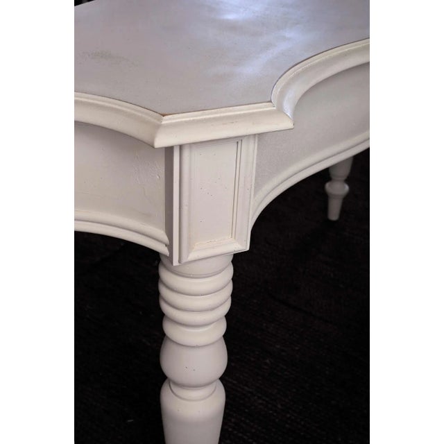 Vintage Custom-Artisan Console Table - Magnolia White For Sale - Image 4 of 7