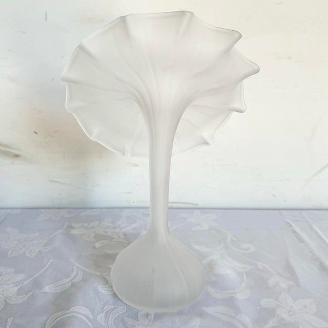 Glass Frosted Hand Blown Glass Jack in the Pulpit Vase by Leonardo Handarbeit For Sale - Image 7 of 9