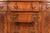 Brown Baker Furniture Style Regency Flame Mahogany Lighted Breakfront Bookcase Cabinet With Drop Front Secretary Desk, Circa 1940s For Sale - Image 8 of 16