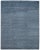 Modern Textured Handmade Striped Pattern Blue Wool Rug For Sale - Image 12 of 12