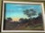 Framed vintage landscape of sunrising or sunsetting. Sky sun is almost a chrome color. The landscape has a beautiful...