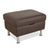 Brown Leather Corner Sofa and Ottoman with Storage Space from Hukla, Set of 2 For Sale - Image 4 of 18
