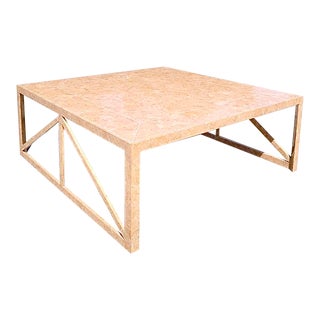 Vintage Boho Tessellated Stone Coffee Table For Sale