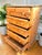 Brown Vintage Pine Tallboy Chest of 5 Drawers, 1980s For Sale - Image 8 of 16